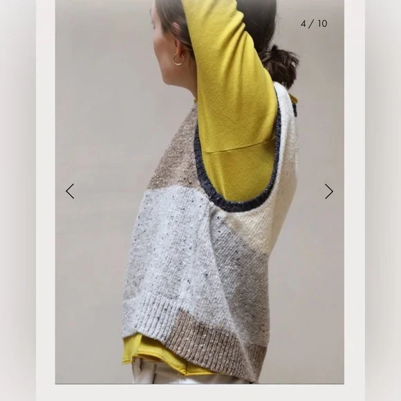 Studio Kelsey Neutral Colorblock Vest - Picture 4 of 5